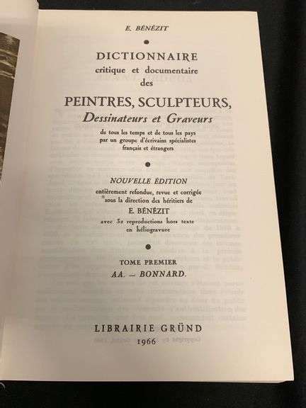 Full Set Of E Benezit Dictionnaire Des Peintres Sculpteurs