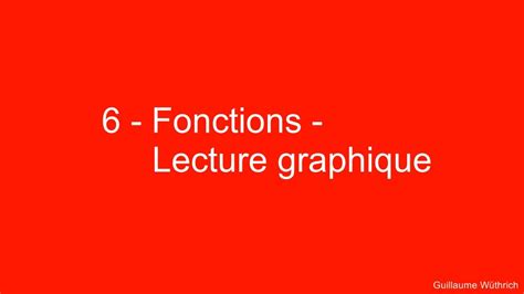 Fonctions Lecture Graphique Youtube