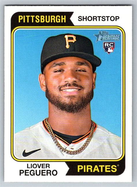 Liover Peguero Topps Heritage Baseball Rookie Card Pirates Ebay