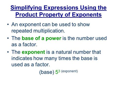 Bell Quiz Objectives Simplify Exponential Expressions Discuss The