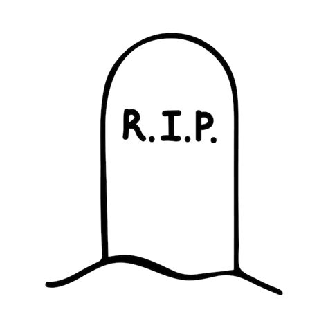 Premium Vector Halloween Doodle Tombstone Hand Drawn Tomb Handdrawn Gravestone Vector Illustration