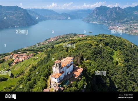 Aerial View Of The Santuario Della Madonna Della Ceriola On Top Of