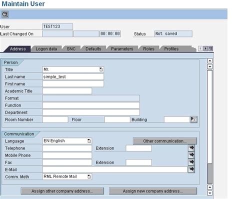 Sap Basis Tutorials How To Create A User In Sap