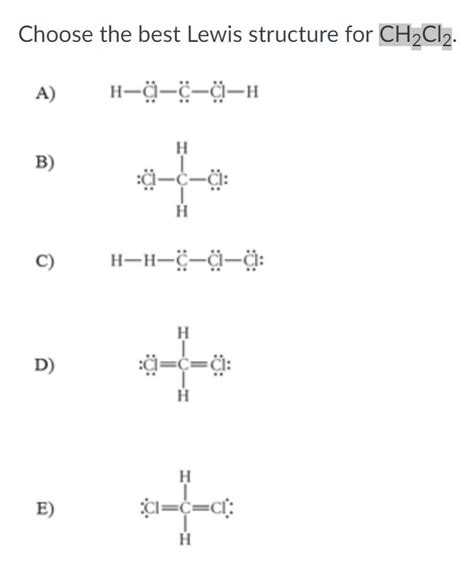 Lewis Structure Of Ch2cl2