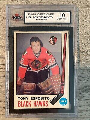 1969 70 Tony Esposito O Pee Chee Rookie RC 138 KSA 10 EBay