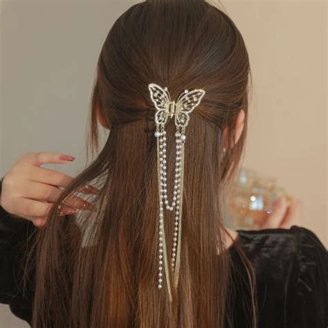 Pince Cheveux Style Cor En Pour Filles Pince Cheveux En Cristal Simple