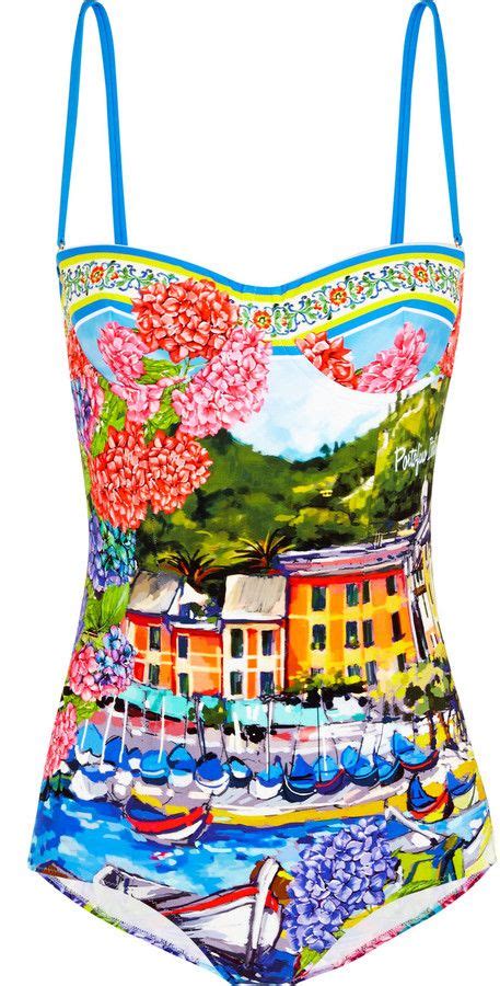 Net A Porter Com Dolce And Gabbana Portofino Printed Swimsuit Dolce