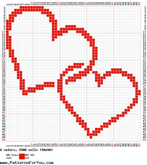 Printable Heart Cross Stitch Patterns Free