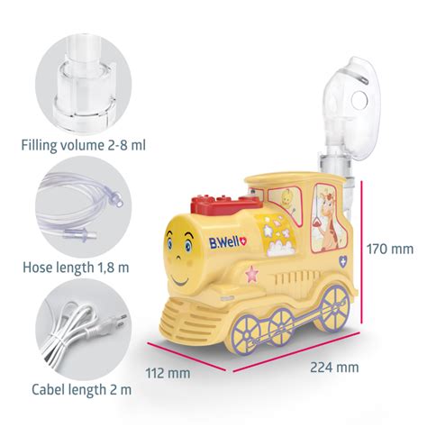 B Well Swiss PRO 115 Train Compressor Nebulizer