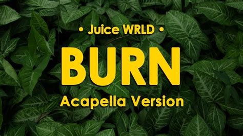 Juice Wrld Burn Acapella Version Juice Wrld Burn Unreleased