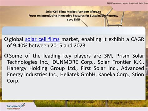 Ppt Solar Cell Films Market Type Amorphous Silicon Cadmium