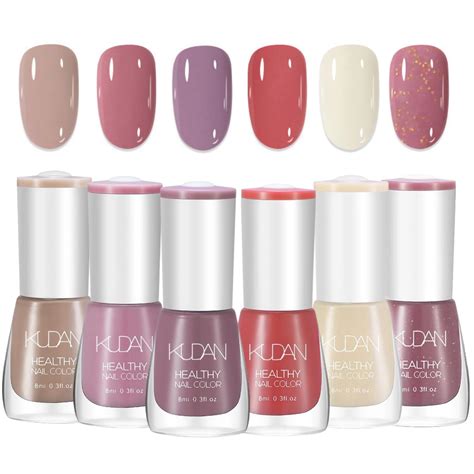 TBeautfave PCS Nail Polish Set Nude Nail Varnish Sets Quick Dry Long Lasting Pastel Nail