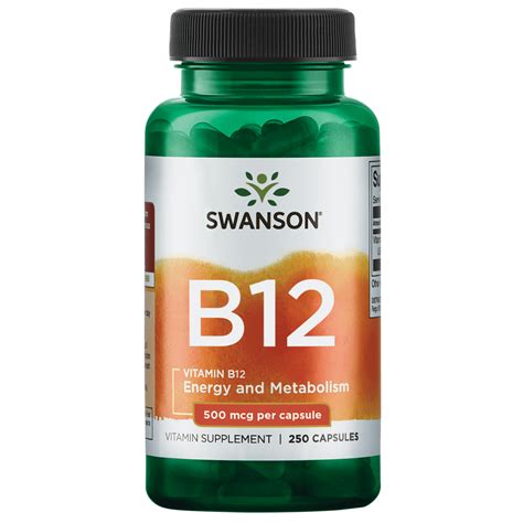 Swanson Vitamin B12 500 Mcg Capsule 250ct Walmart