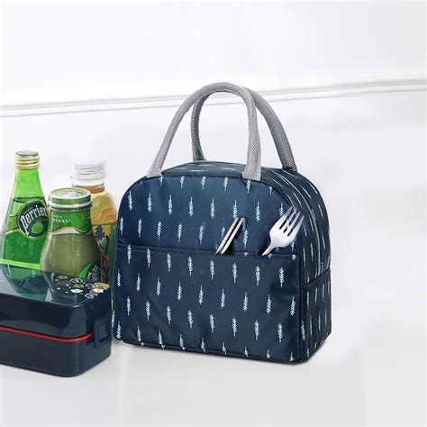 1pc Oxford Cloth Insulated Lunch Box Bag With Aluminum Foil Inside