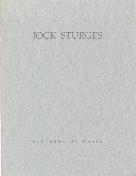 Standing On Water First Edition By Jock Sturges 1991 First Edition