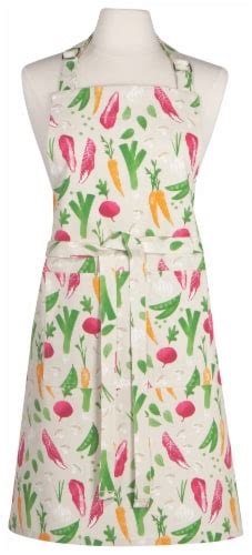 Now Designs Vegetable Print Unisex Adjustable 100 Cotton Kitchen Apron