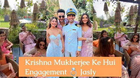 Krishna Mukherjee Ke Hui Engagement Jasly Off Screen Video Jasmin