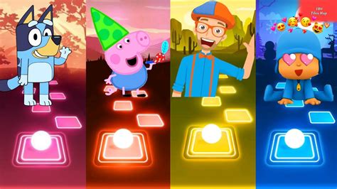 Bluey Bingo Peppa Pig Blippi Pocoyo Who Is Win Youtube