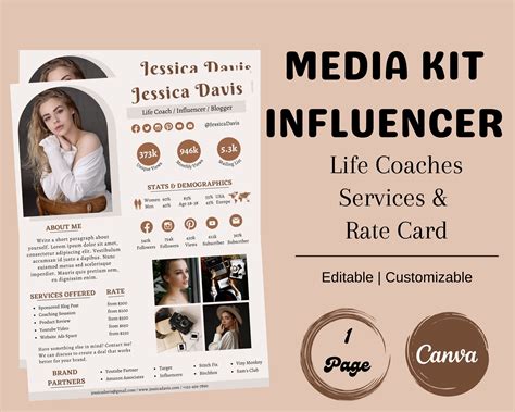 Press Kit Media Kit Social Media Influencer Life Coach Lorem Ipsum