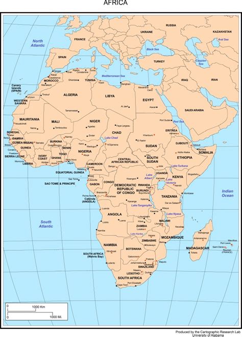 Free Printable Map Of Africa With Countries - Printable Maps