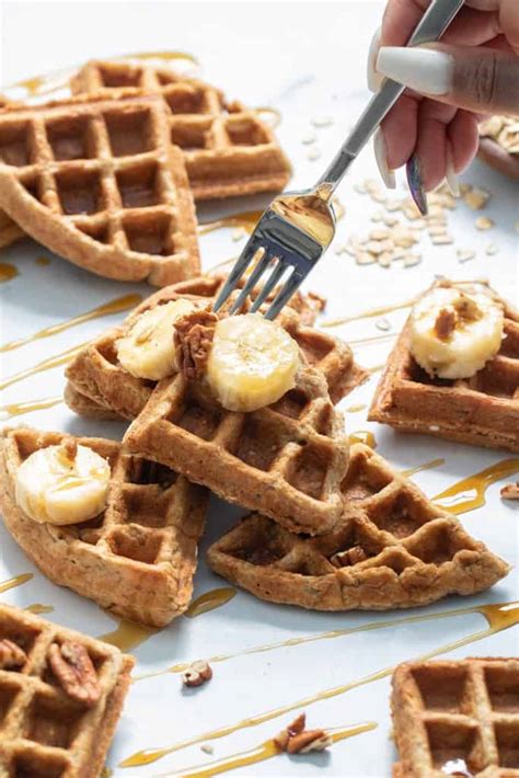 Flourless Vegan Banana Oats Waffles Orchids Sweet Tea