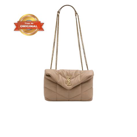 [True-to-ORIGINAL] Saint Laurent Toy Puffer Dark Beige For Women 23cm