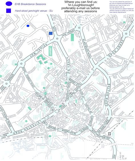 A detailed map of Loughborough, it may take some time to download ...