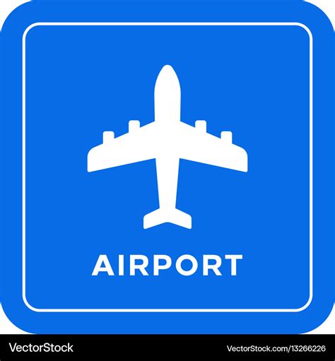 Airport road sign Royalty Free Vector Image - VectorStock