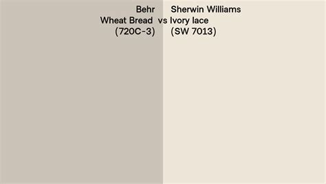 Behr Wheat Bread C Vs Sherwin Williams Ivory Lace Sw Side