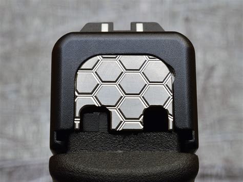 Milspin Custom Back Plate Honeycomb Standard Glock Stainless