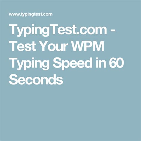 Test Your Wpm Typing Speed In 60 Seconds Online