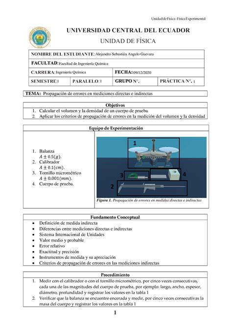 02 Propagación DE Errores EN Mediciones Directas E Indirectas Unidad