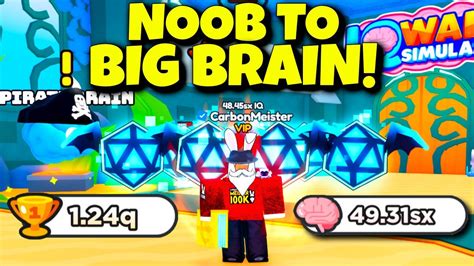 I Went From Zero Brain To Big Brain Iq Wars Simulator Roblox Youtube