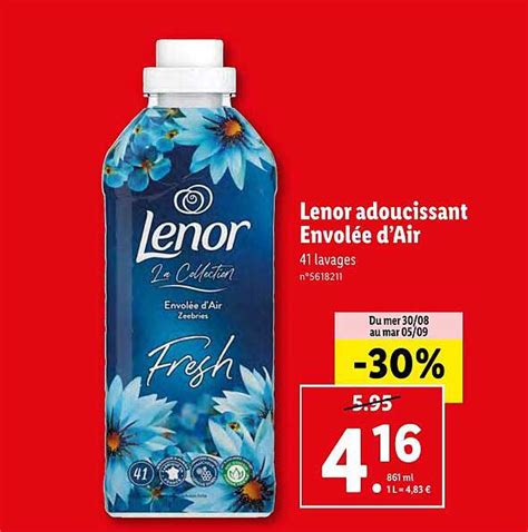 Promo Lenor Adoucissant Envol E D Air Chez Lidl Icatalogue Fr