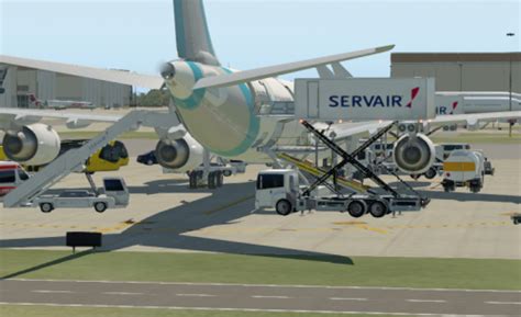 JD Ground Handling Deluxe Set For TOLISS AIRBUS A340 642 XP11 Payware