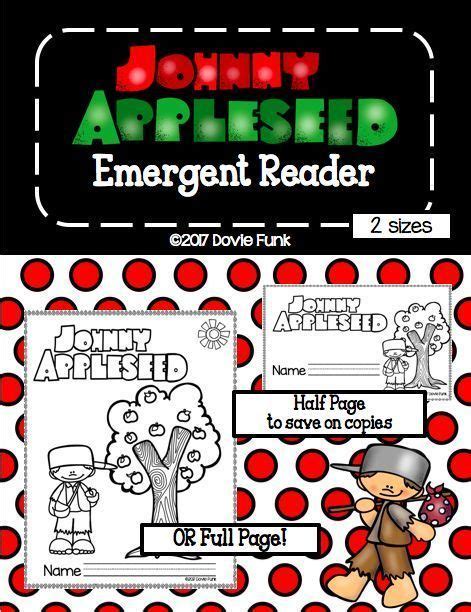 Johnny Appleseed Emergent Reader 7 Pages Plus Cover Two Sizes