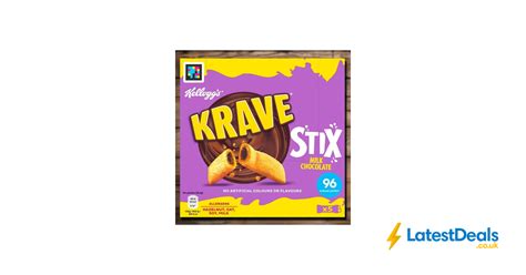 45 X Kelloggs Krave Stix Milk Chocolate Breakfast Snack Bars 9 Boxes