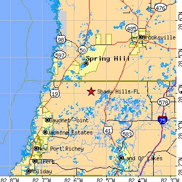 Shady Hills, Florida (FL) ~ population data, races, housing & economy