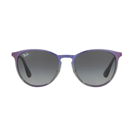 Ray Ban Men S Erika Metal Sunglasses Violet Metallic Light Gray Gradient Designer