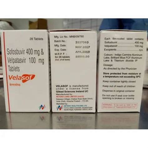 Sofosbuvir Mg Velpatasvir Mg Tablets At Rs Bottle