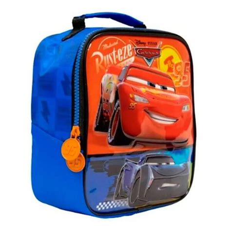 Kit Mochila De Rodinha Media Lancheira Carros Mcqueen Papelaria Pigmeu