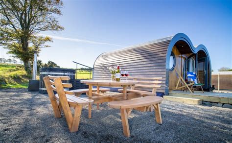 Glamping West Wales At Lets Glamp Retro In A Glamping Pod With Hot Tub