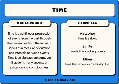 25 Metaphors for Time - idiomdictionary.com