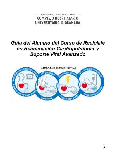 Gu A Del Alumno Del Curso De Reciclaje En Reanimaci N Cardiopulmonar Y