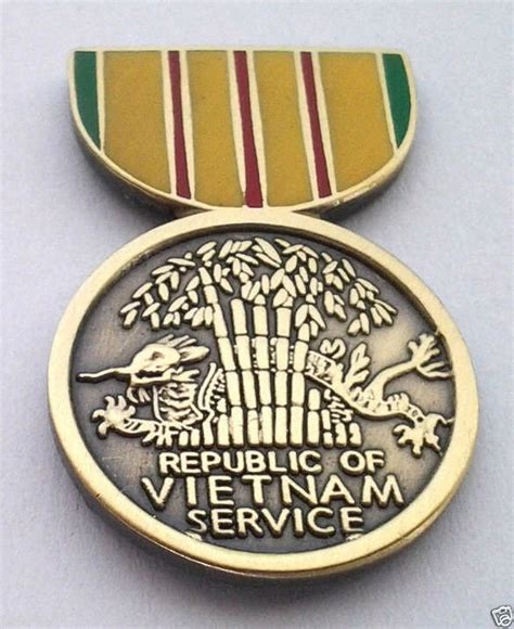 Vietnam Service Medal 1 18 Military Hat Pin 14759 Etsy