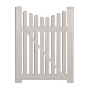 Weatherables Hampshire 5 Ft W X 4 Ft H White Vinyl Picket Fence Gate