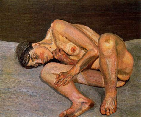 Naked Portait And A Green Chair 1999 By Lucian Freud Artchive