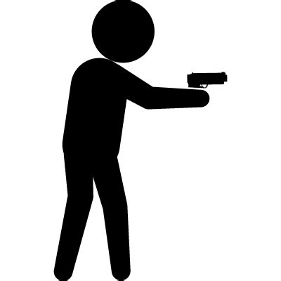 Armed criminal male silhouette ⋆ Free Vectors, Logos, Icons and Photos ...