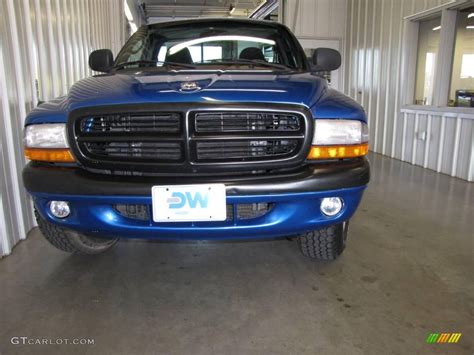 2000 Intense Blue Pearl Dodge Dakota Sport Regular Cab 4x4 13944575 Photo 3