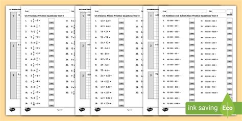 Ks2 Maths Papers Year 5 Arithmetic Exercises